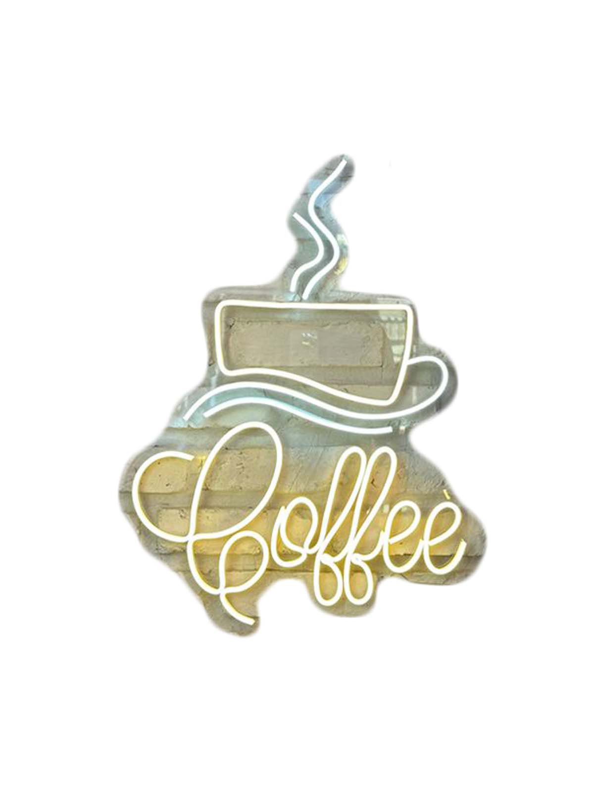 Letrero neón Coffee con taza 62.5 x 46 cm